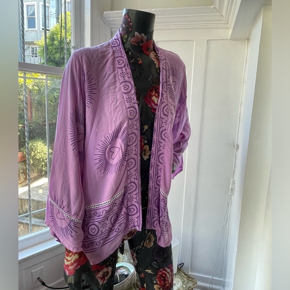 Welcome to love club Lavender duster short kimono - Picture 5 of 5